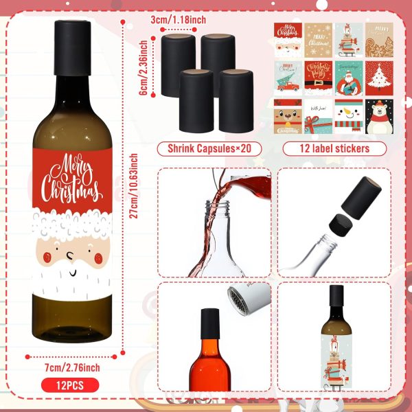 Maxcheck Plastic Wine Bottles Christmas Set Green Cute Size-2