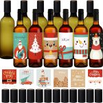 Maxcheck Plastic Wine Bottles Christmas Set Green Cute Size-0