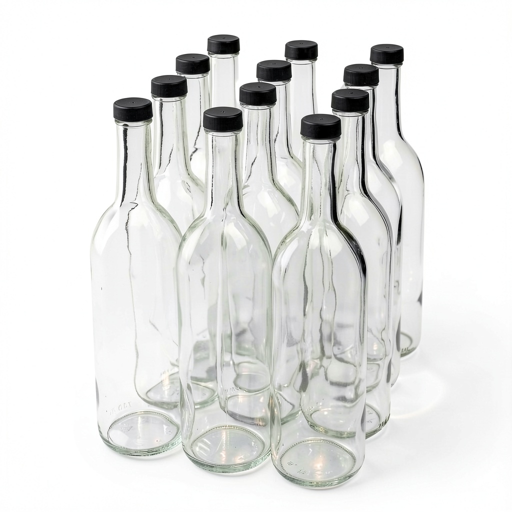 Installing FastRack Wine Bottles 750ml Clear Glass on a wooden countertop