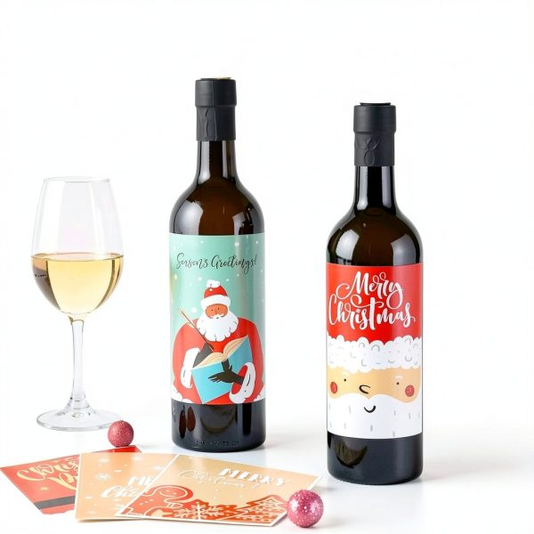 Maxcheck Plastic Wine Bottles Christmas Set Green Cute Size-1