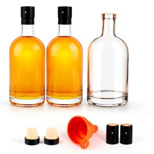 GUANENA Glass Wine Bottles 750ml Airtight Reusable-0