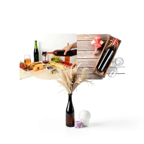 FastRack Wine Bottles 750ml Cork Finish Clear Glass-5