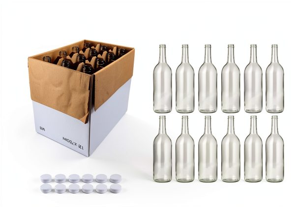 FastRack Clear Glass Wine Bottles 750ml-1