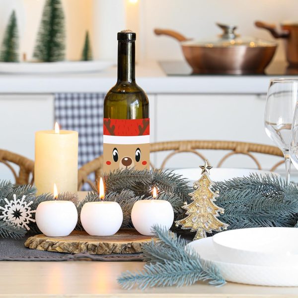 Maxcheck Plastic Wine Bottles Christmas Set Green Cute Size-6