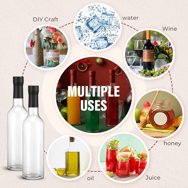 Potchen Plastic Wine Bottles Black Reusable Leak Proof-6
