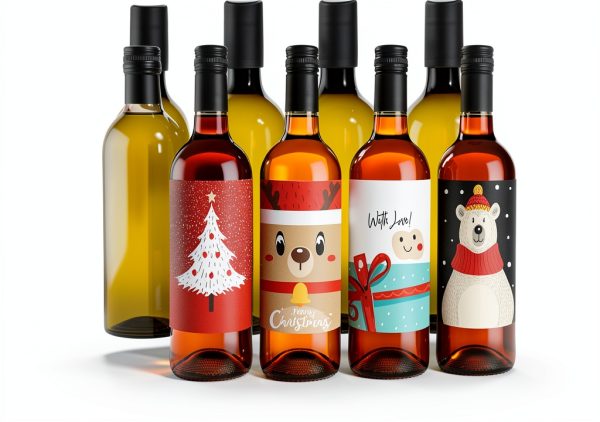 Maxcheck Plastic Wine Bottles Christmas Set Green Cute Size-0