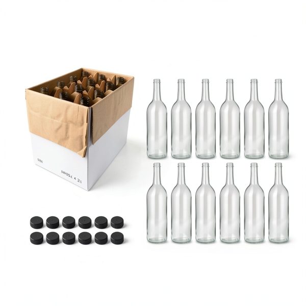 FastRack Wine Bottles 750ml Clear Glass-1