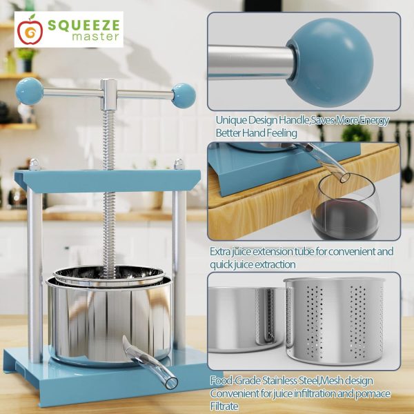 SQUEEZE master Fruit Press Stainless Steel Manual Portable-2