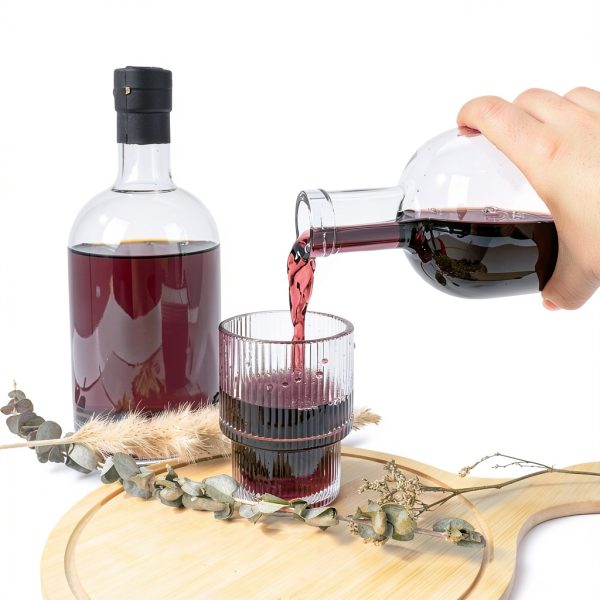 GUANENA Glass Wine Bottles 750ml Airtight Reusable-3