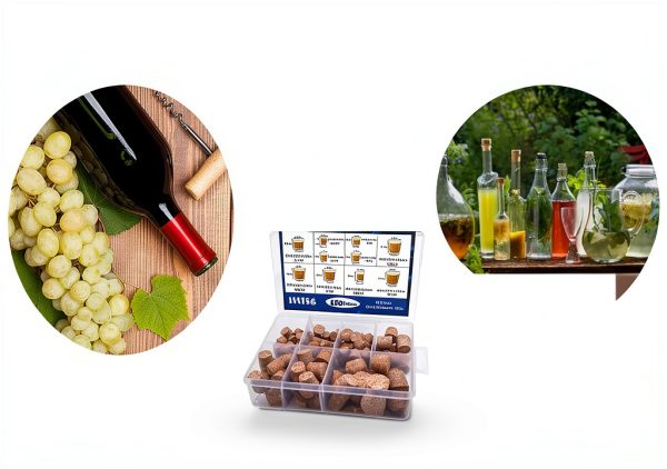 Klfte Cork Stoppers Natural Material Conical Design Wine-5