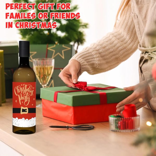 Maxcheck Plastic Wine Bottles Christmas Set Green Cute Size-5
