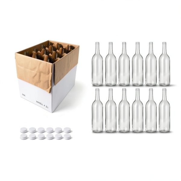 FastRack Wine Bottles 750ml Clear Glass Screw Top Homebrew-1