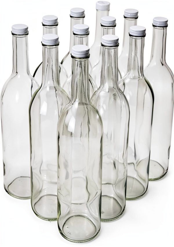 FastRack Clear Glass Wine Bottles 750ml-0
