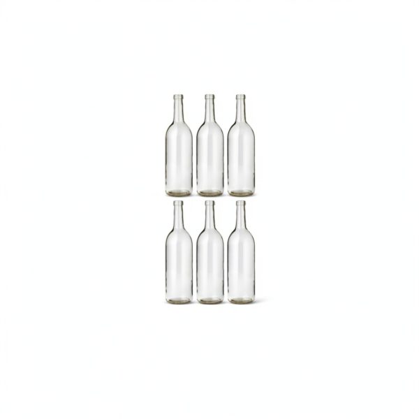 FastRack Wine Bottles 750ml Cork Finish Clear Glass-1