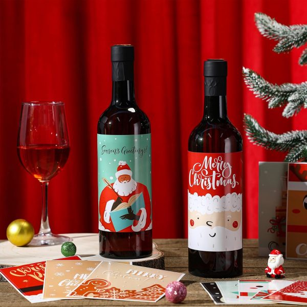 Maxcheck Plastic Wine Bottles Christmas Set Green Cute Size-1
