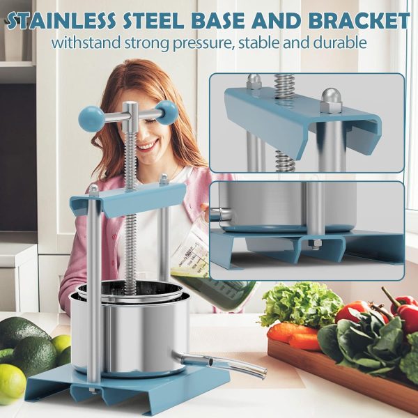 SQUEEZE master Fruit Press Stainless Steel Manual Portable-4