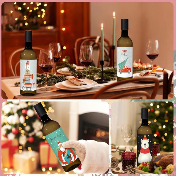 Maxcheck Plastic Wine Bottles Christmas Set Green Cute Size-4
