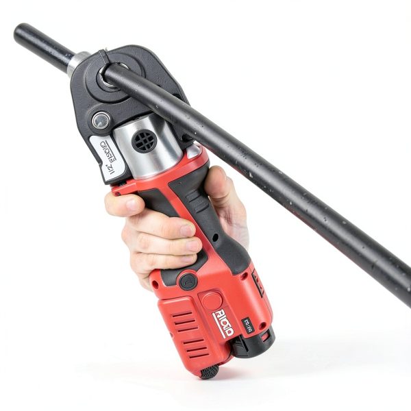 RIDGID 48433 Compact Battery Powered Pipe Wrench 1/2" Steel Jaw Tool-4