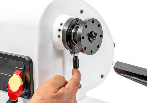 WMH Tool Group Benchtop Lathe JWL-1440VS White 1HP Speed 360°-3