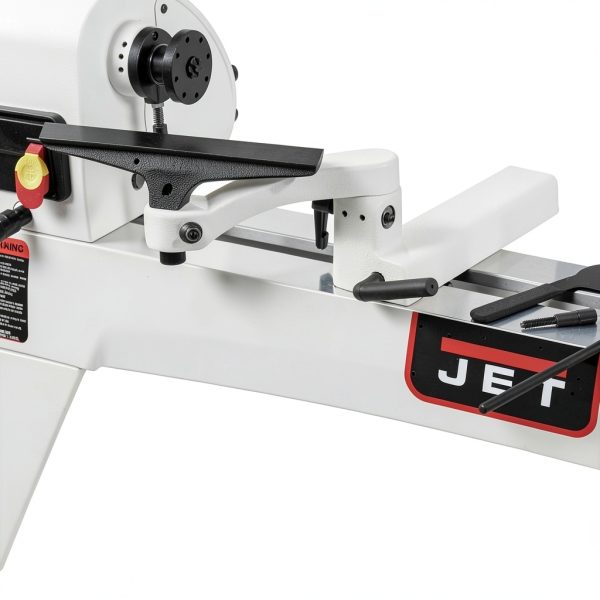 WMH Tool Group Benchtop Lathe JWL-1440VS White 1HP Speed 360°-2