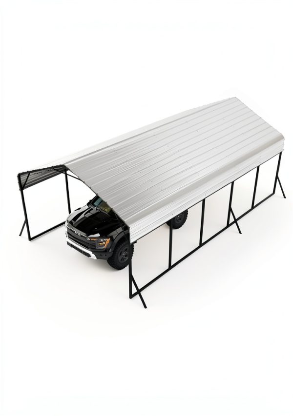 Oversized Metal Carport GarveeLife 13x26 ft Steel Heavy‑Duty White-5