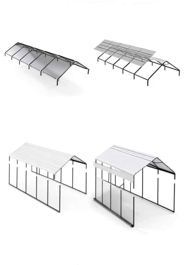 Oversized Metal Carport GarveeLife 13x26 ft Steel Heavy‑Duty White-6