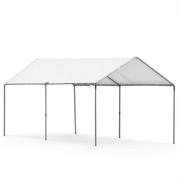 Wesnoy Heavy Duty Carport Canopy 12 x 20 ft Waterproof Tarp Cover-3