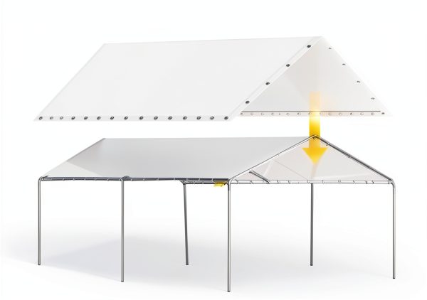 Wesnoy Heavy Duty Carport Canopy 12 x 20 ft Waterproof Tarp Cover-0
