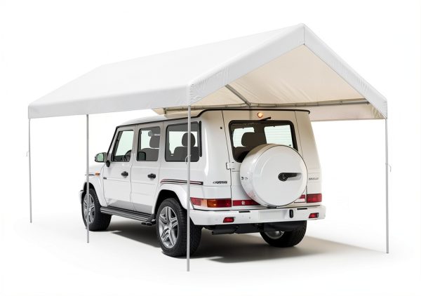 Carport Replacement Canopy 10x20 BenefitUSA White Waterproof PE Tarp-6