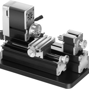 VEVOR Didactical Mini Metal Lathe Machine, 2.76 x 5.12 in, 36W Power Metal Lathe, 20,000 RPM Speed, with 3-jaw Chuck, Aluminum Alloy Handwheel, for Processing Precision Parts Soft Metals Wood Plastics-0