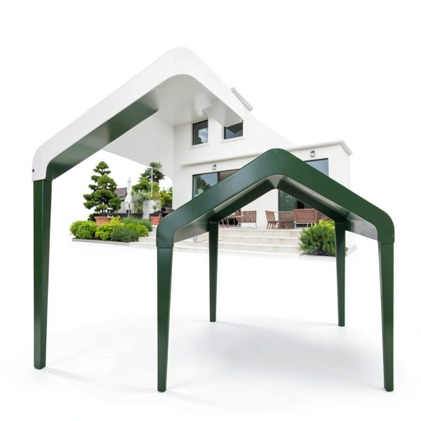 Canopy Replacement Cover GOTRUTH Carport 800D Oxford Waterproof Green-4