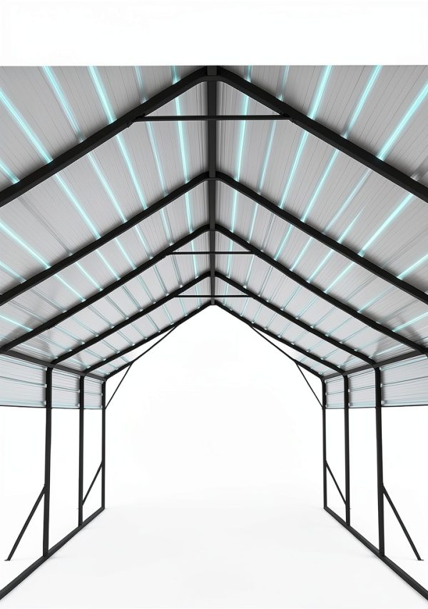 Oversized Metal Carport GarveeLife 13x26 ft Steel Heavy‑Duty White-1
