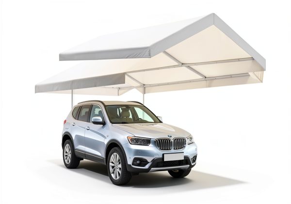 Carport Replacement Canopy 10x20 BenefitUSA White Waterproof PE Tarp-1