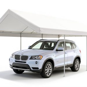 Carport Replacement Canopy 10x20 BenefitUSA White Waterproof PE Tarp-0