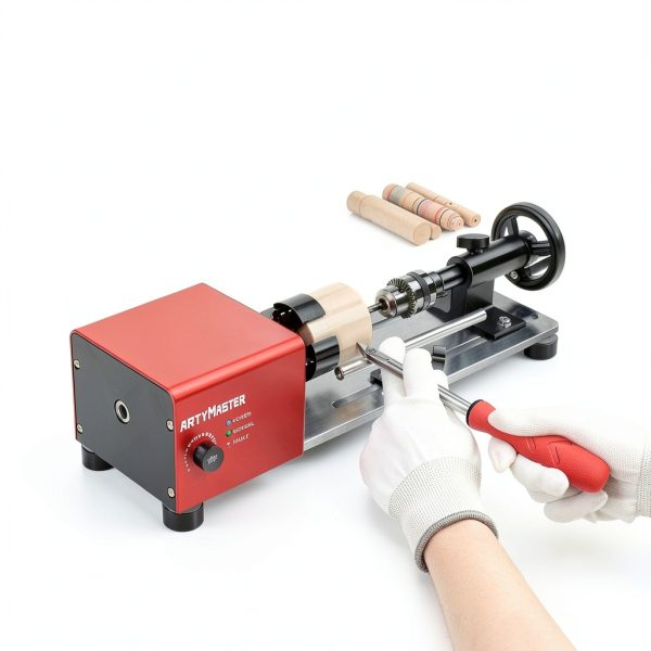 Mini Wood Lathe ArtyMaster WM101A-Plus 24V 96W Benchtop with Tool Kit-1