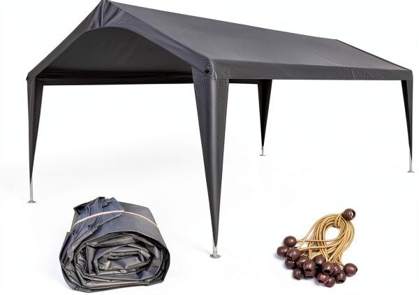 Carport Cover Sunnyglade 10x20 ft Top Canopy Dark Grey-0