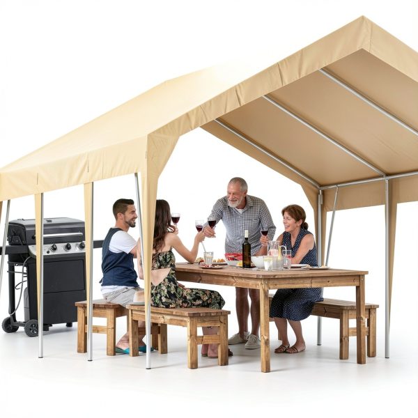 Heavy Duty Carport 13x20FT Yellow Garage Shelter by ActiveTrail-5
