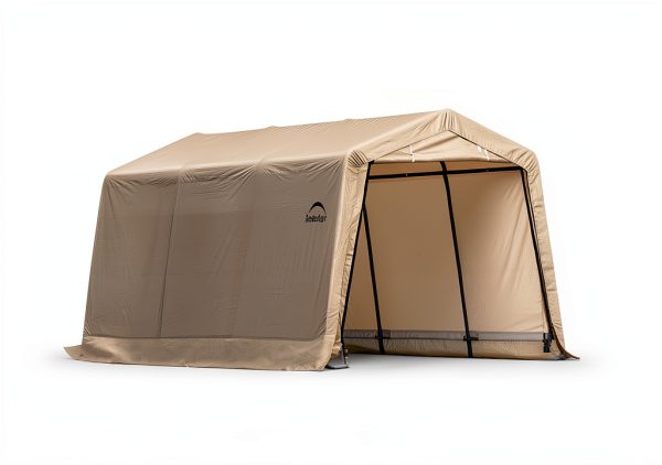 ShelterLogic Peak Style Roof Instant Garage Carport Car Canopy with Steel Frame and Waterproof UV-Treated Cover-7