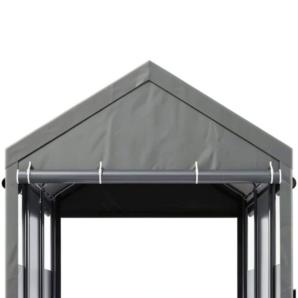 Walsunny Carport, 12x20 ft Heavy Duty Carport Canopy with Roll-up Windows, Portable Garage with Removable Sidewalls & Doors, Car Canopy with All-Season Tarp for Car, Truck, Boat-5