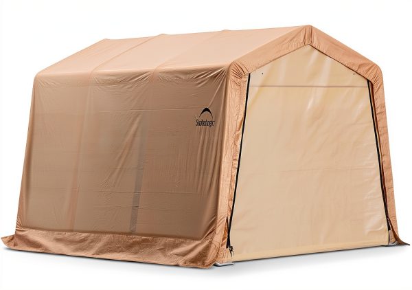 ShelterLogic Peak Style Roof Instant Garage Carport Car Canopy with Steel Frame and Waterproof UV-Treated Cover-14