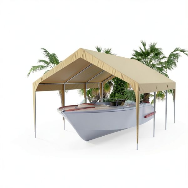 Heavy Duty Carport 13x20FT Yellow Garage Shelter by ActiveTrail-2
