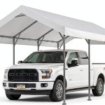 ZHJJ 10x20 Carport Top Canopy Cover White Heavy Duty Polyethylene-0