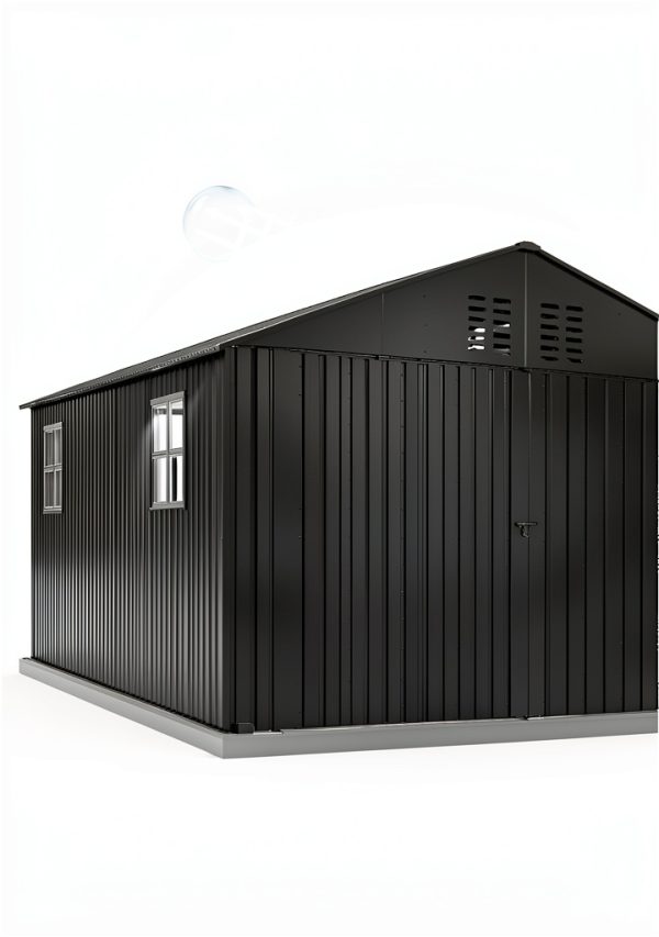 GarveeLife 12x20 FT Metal Carport, Enclosed Car Port with Reinforced Frame and Steel Roof for All-Weather Use, Metal Garage Shed for Full-Sized Pickup Trucks-3