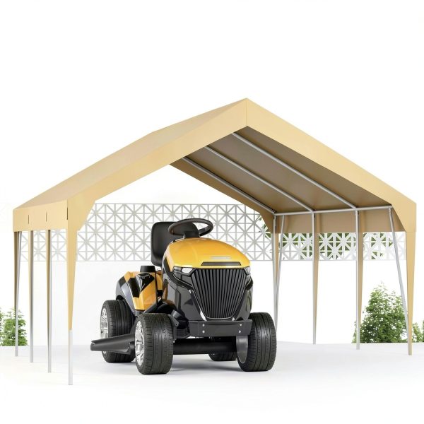 Heavy Duty Carport 13x20FT Yellow Garage Shelter by ActiveTrail-4