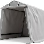 Shintenchi 6x6ft Outdoor Portable Storage Shelter Roll-up Zipper Door-0