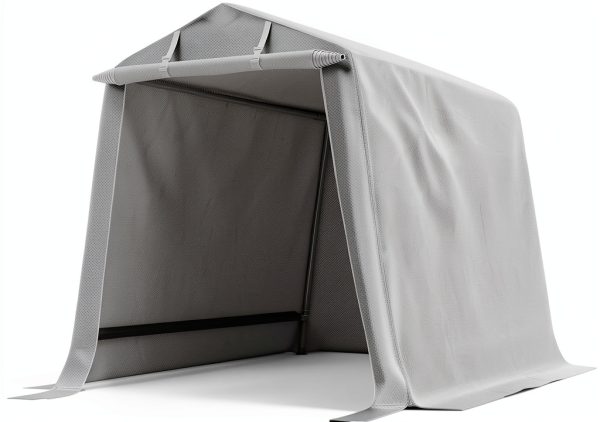Shintenchi 6x6ft Outdoor Portable Storage Shelter Roll-up Zipper Door-0