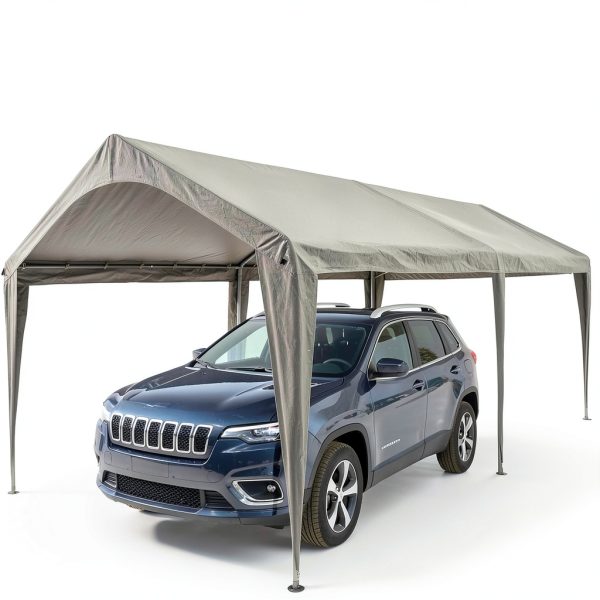 Carport Cover Sunnyglade 10x20 ft Top Canopy Dark Grey-5